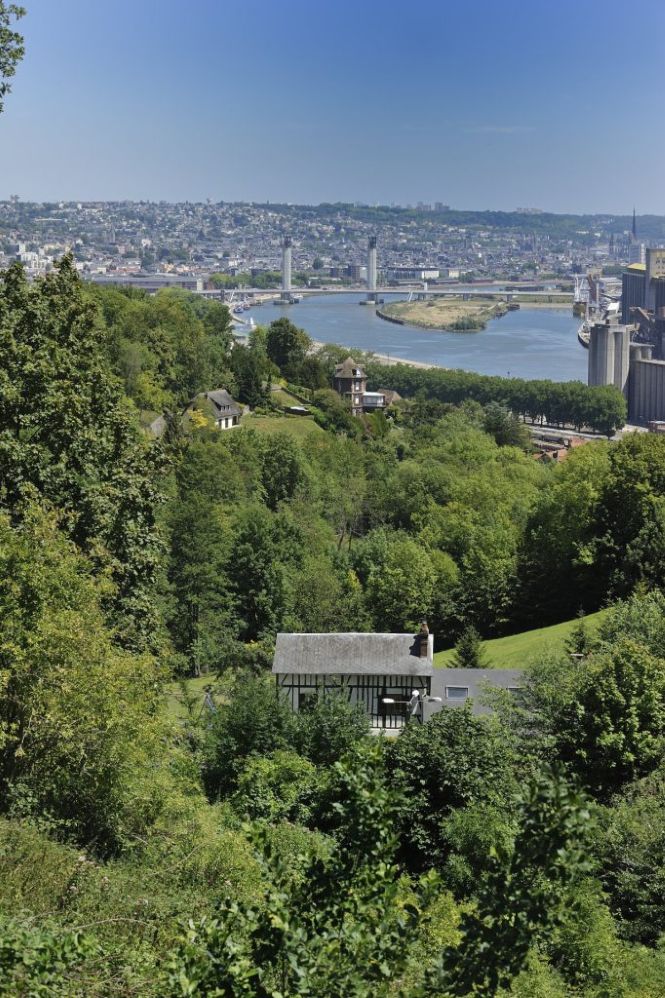 panorama de canteleu - vue sur Rouen et la Seine