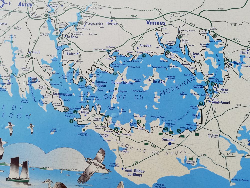 carte du golfe du Morbihan