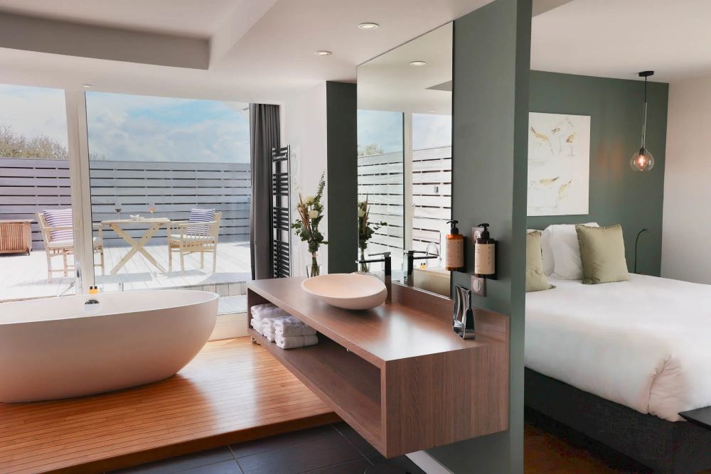 chambre d'hotel vue mer sur l'ile d'Oléron