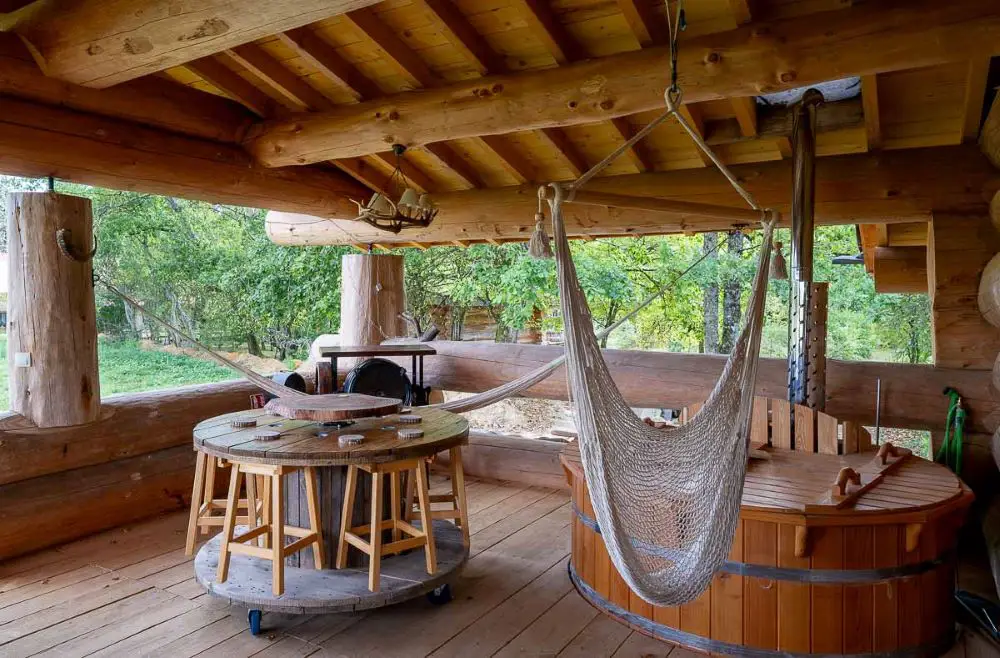 bain nordique de la cabane du trappeur Othentik Natur