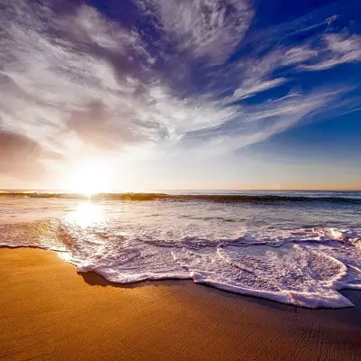 plage de sable dor&eacute;